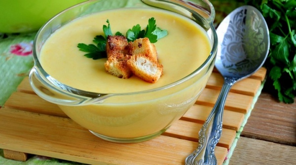Овощной суп-пюре с тунцом