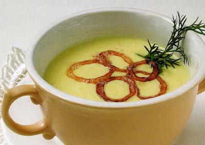 Суп-пюре с кальмаром